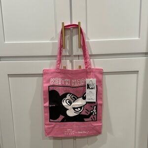 Disney Keith Haring Pink Tote Bag